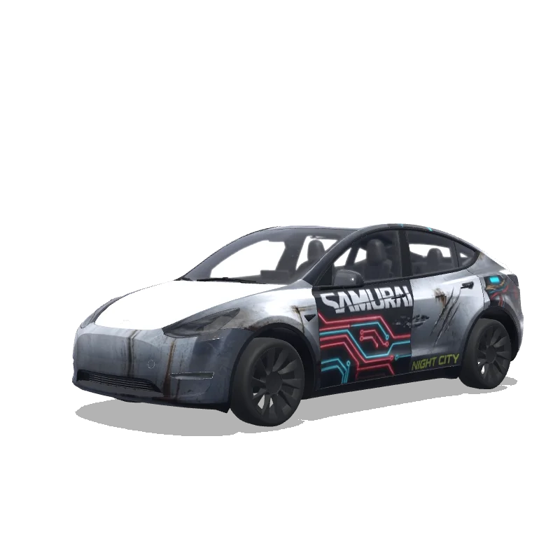 Tesla Model Y custom wrap design