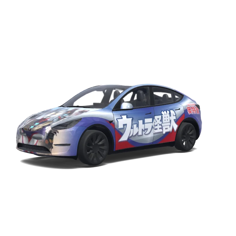 Tesla Model Y custom wrap design