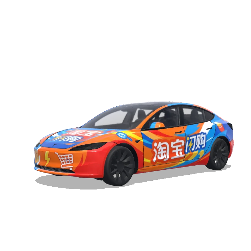 Tesla Model 3 (2024+ Standard/Premium) custom wrap design