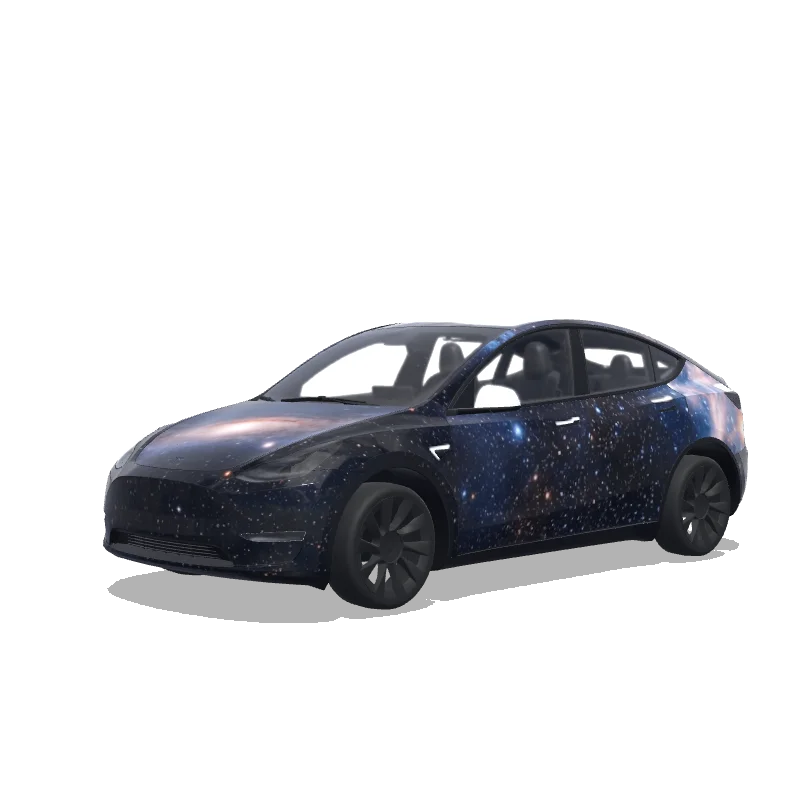 Tesla Model Y custom wrap design