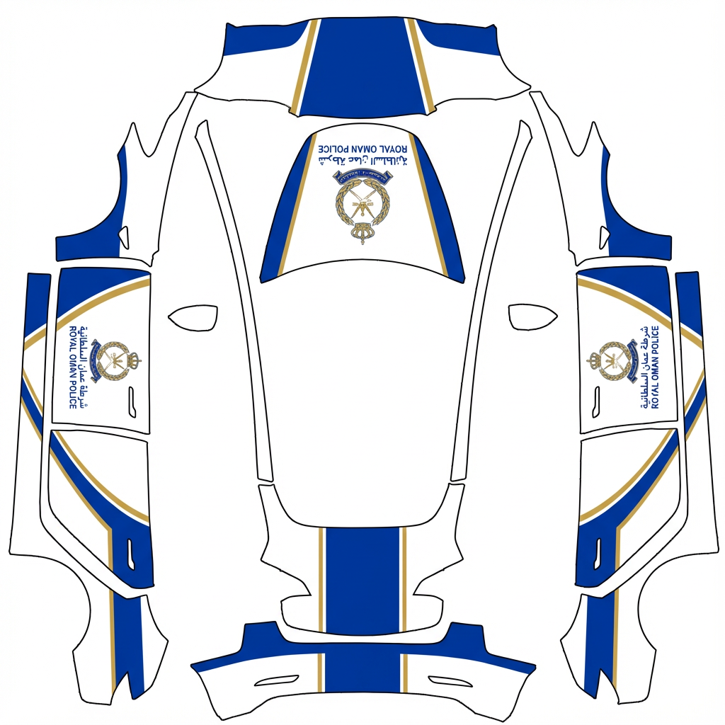 Police - flat wrap PNG for Model 3 Paint Shop