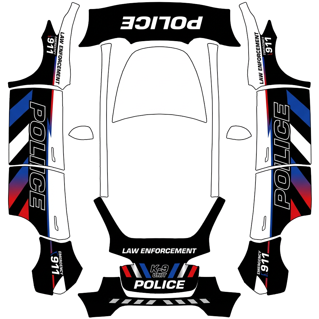 Model Y Wrap Design - flat wrap PNG for Model Y Paint Shop