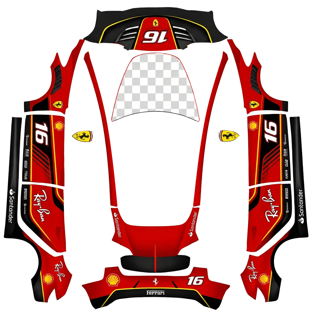 Model 3 랩 디자인 - flat wrap PNG for Model 3 Paint Shop