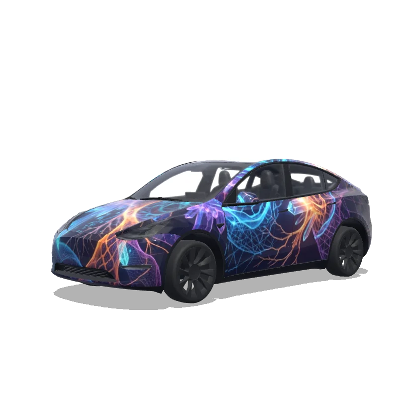Tesla Model Y custom wrap design