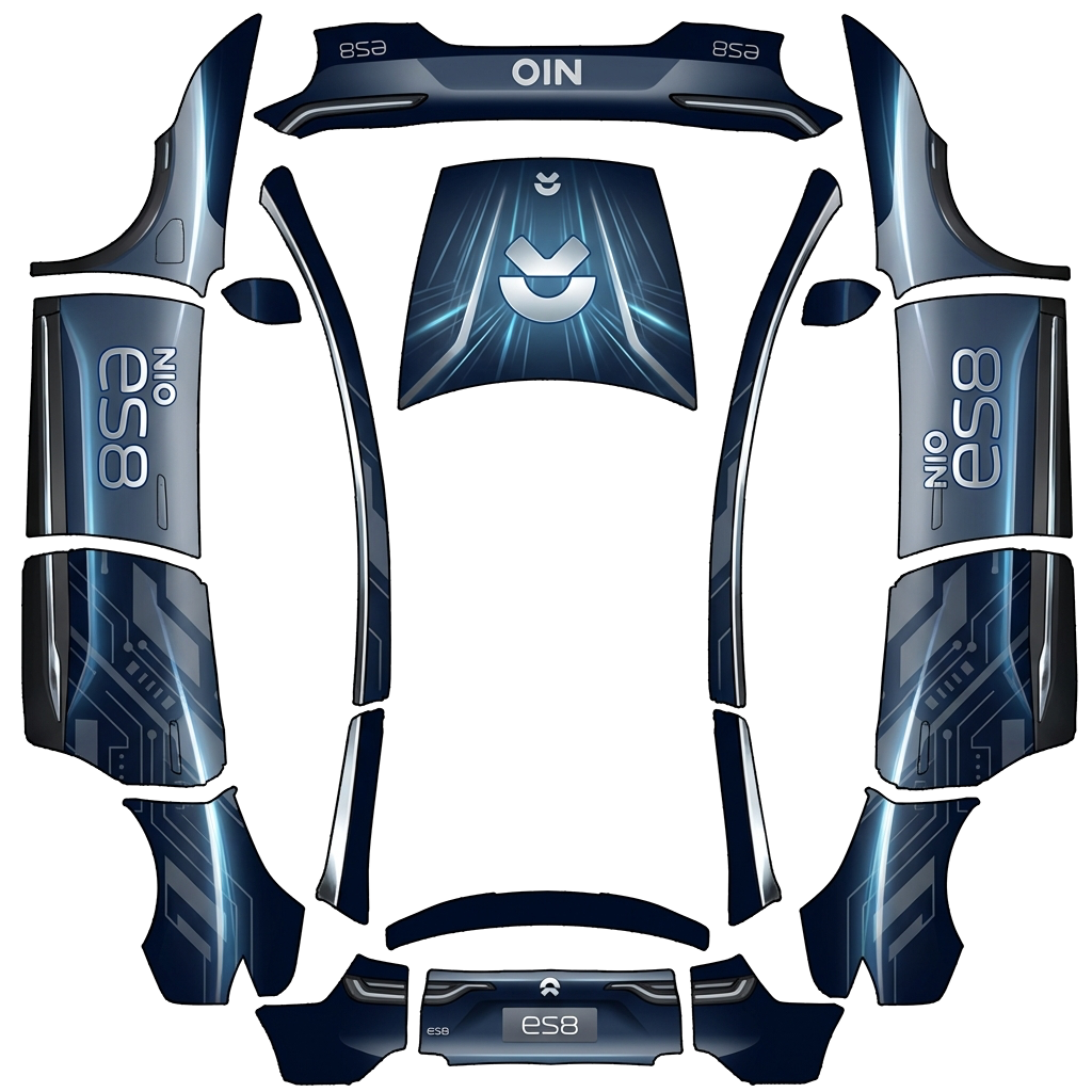 Diseño de vinilo para Model Y - flat wrap PNG for Model Y L Paint Shop
