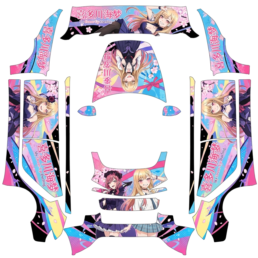 Model 3 Wrap Design - flat wrap PNG for Model 3 (2024+ Standard/Premium) Paint Shop