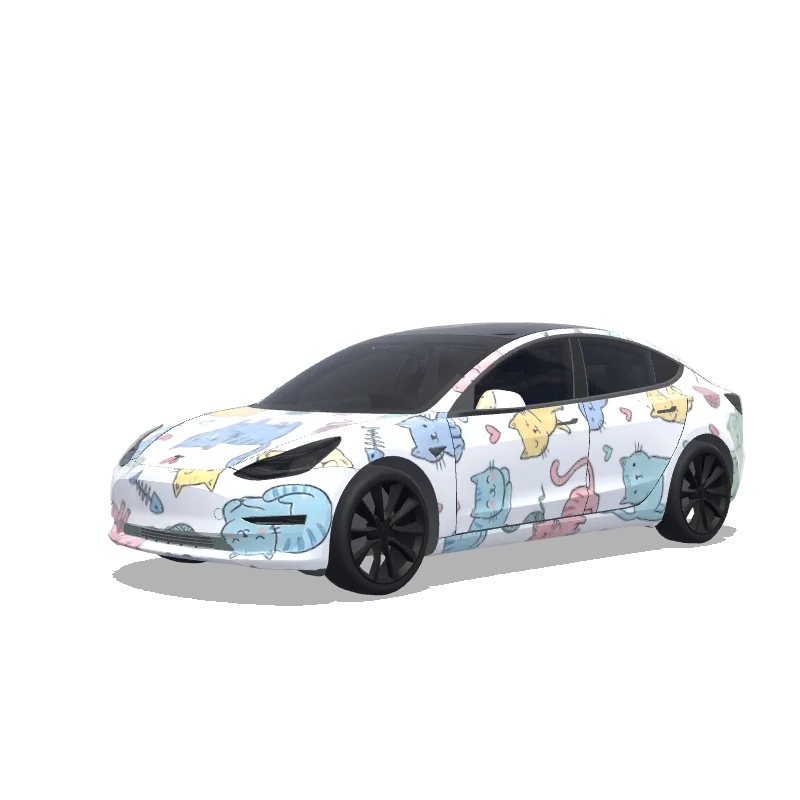 Tesla Model 3 custom wrap design