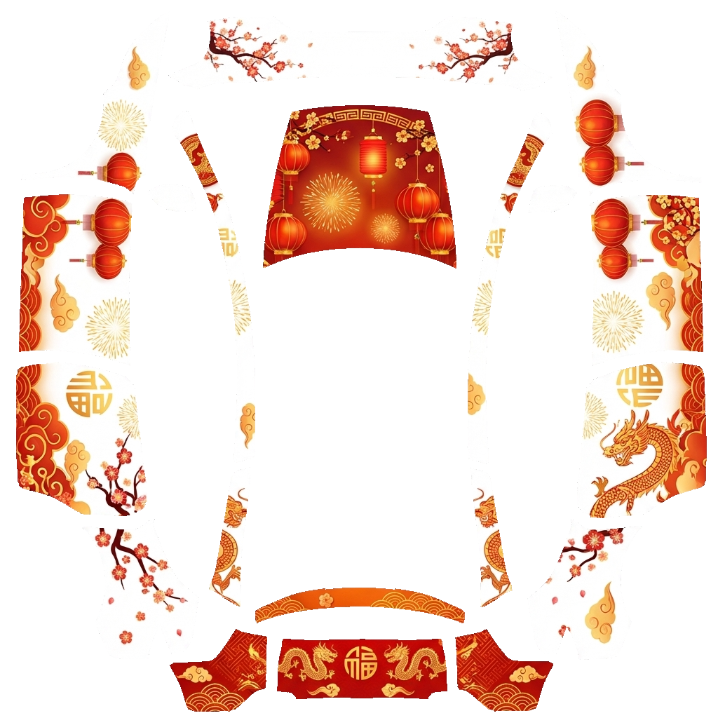 Model Y Wrap Design - flat wrap PNG for Model Y L Paint Shop