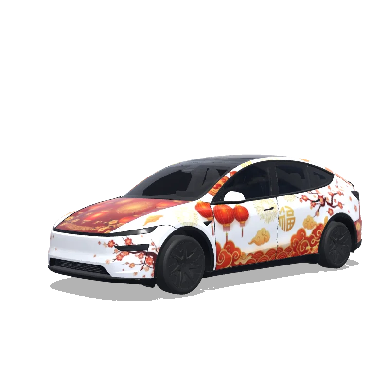 Tesla Model Y L custom wrap design