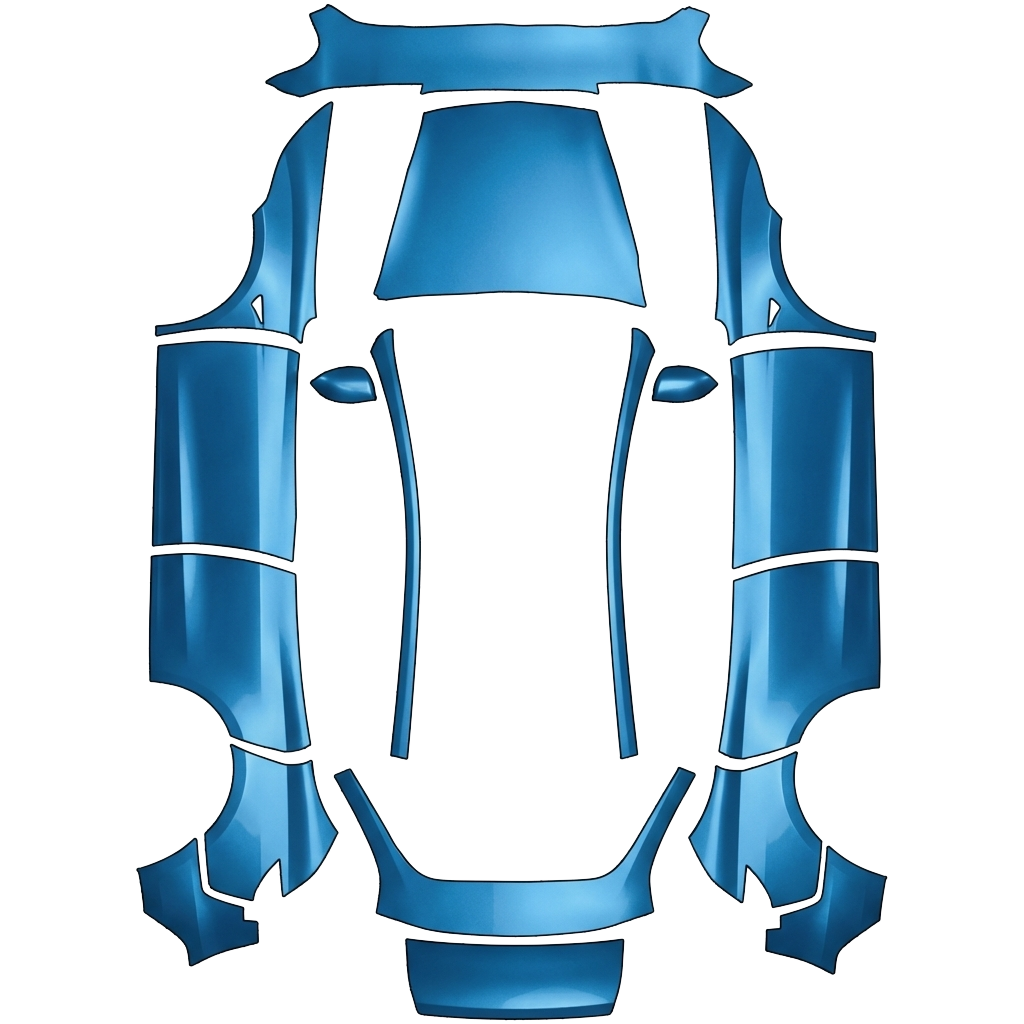 Model Y-folieringsdesign - flat wrap PNG for Model Y (2025+ Standard) Paint Shop