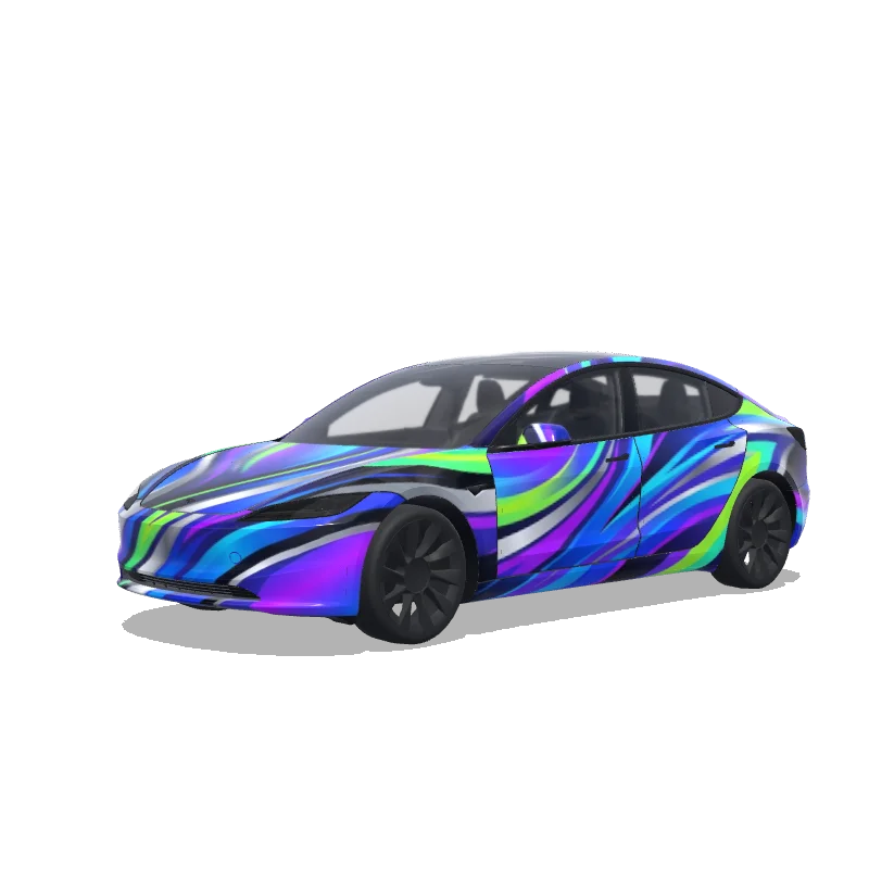 Tesla Model 3 (2024+ Standard/Premium) custom wrap design