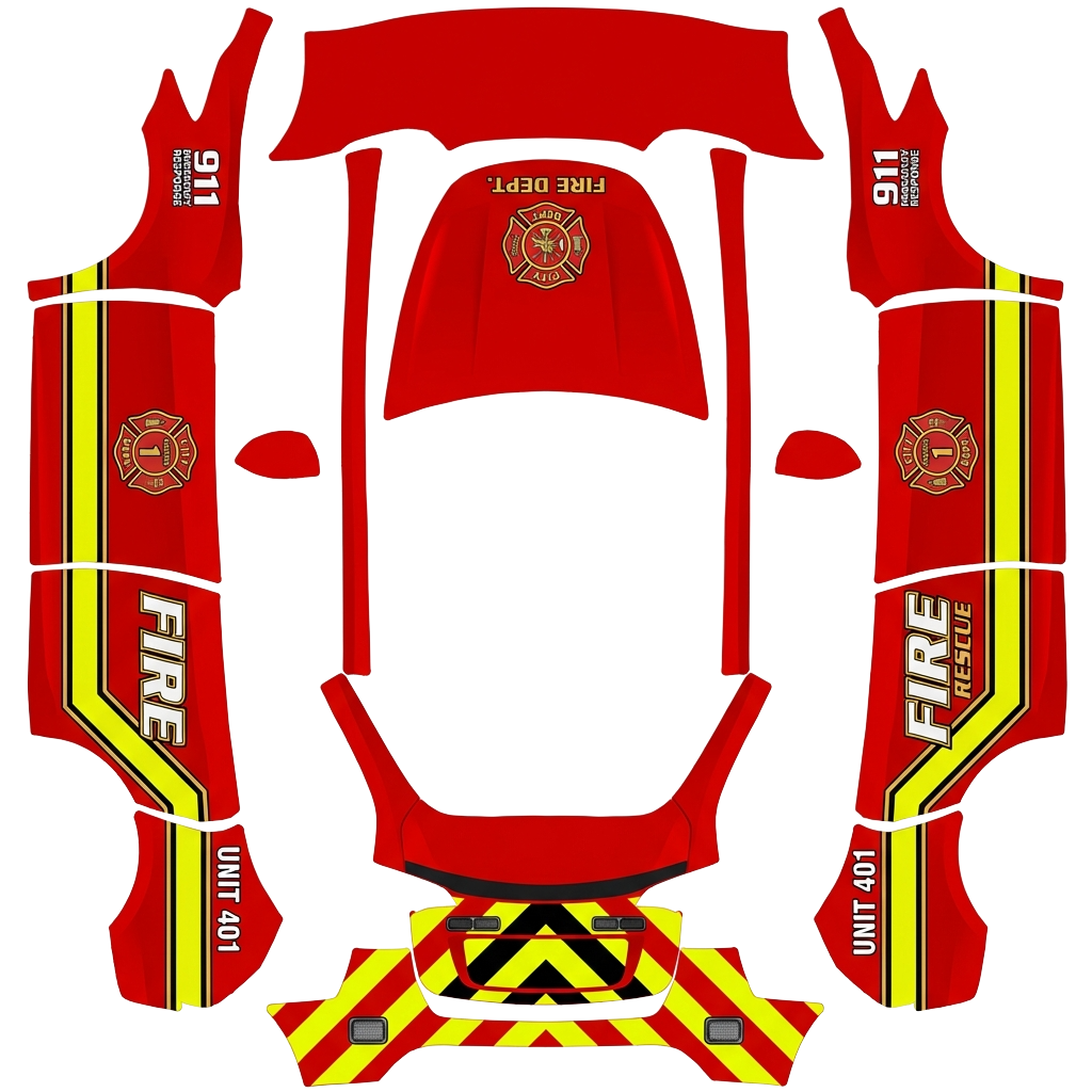 Model Y Wrap Design - flat wrap PNG for Model Y Paint Shop