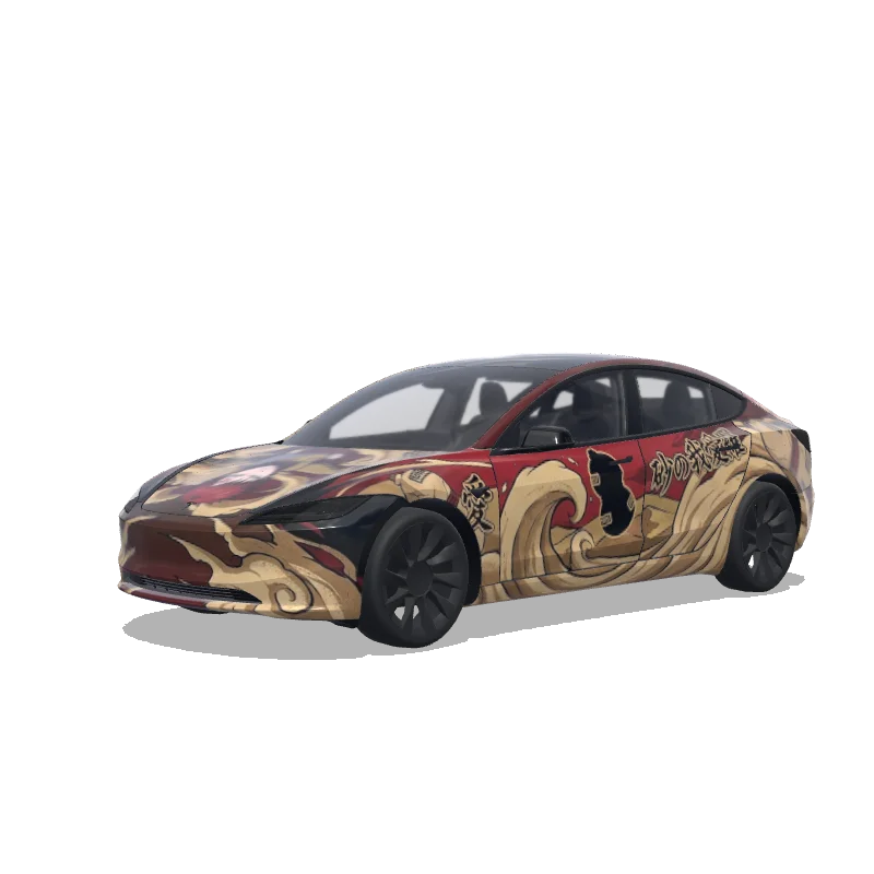 Tesla Model 3 (2024+ Standard/Premium) custom wrap design