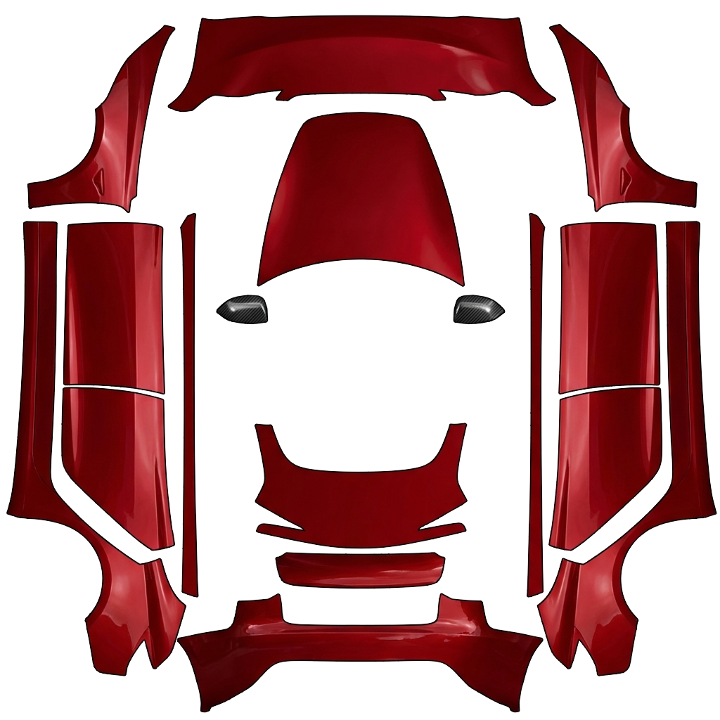 Model 3 Wrap Design - flat wrap PNG for Model 3 (2024+ Standard/Premium) Paint Shop