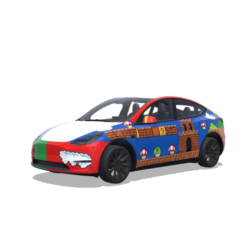 Tesla Model Y custom wrap design