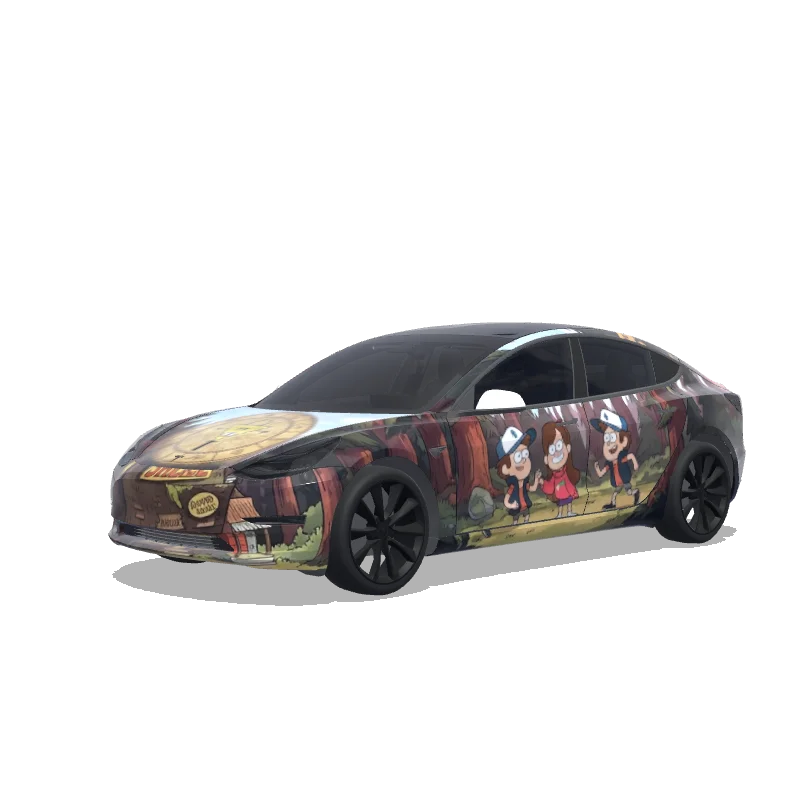 Tesla Model 3 custom wrap design