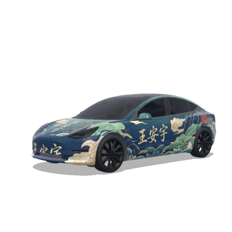 Tesla Model 3 custom wrap design