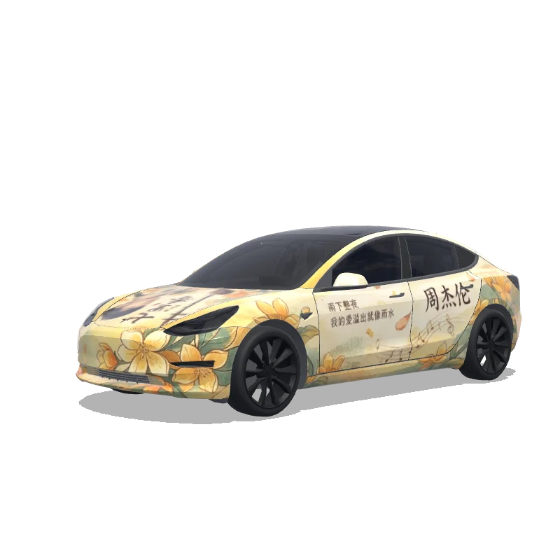 Tesla Model 3 custom wrap design