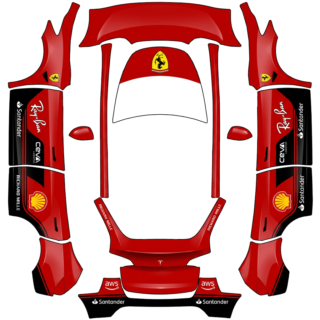 Design de covering pour Model Y - flat wrap PNG for Model Y Paint Shop