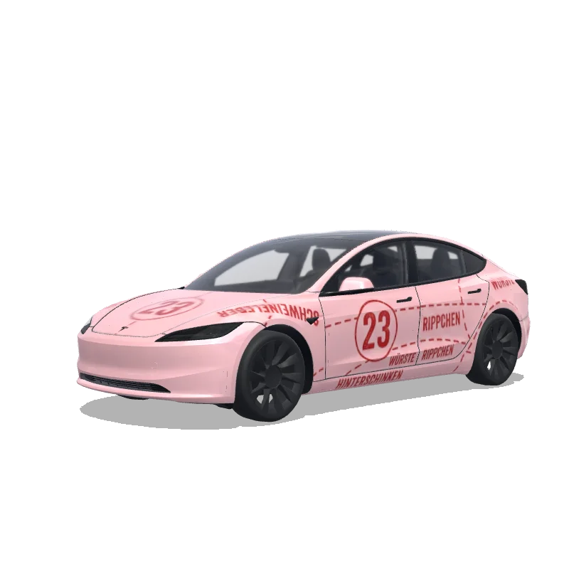 Tesla Model 3 (2024+ Standard/Premium) custom wrap design
