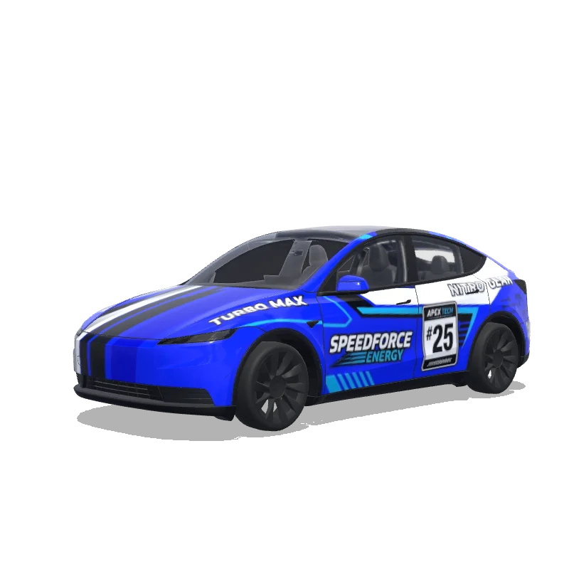 Tesla Model Y (2025+ Standard) tilpasset wrap-design