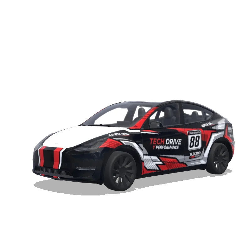 Tesla Model Y custom wrap design