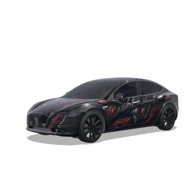 Tesla Model 3 custom wrap design