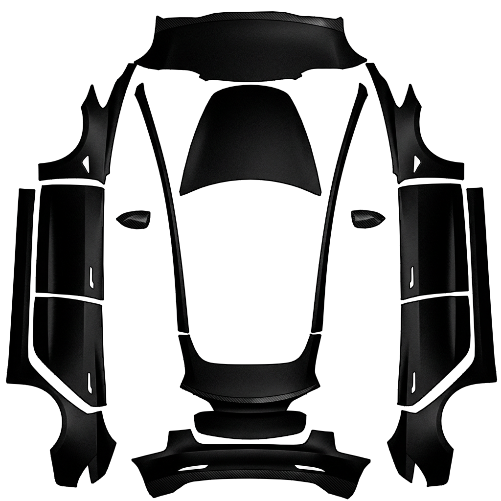 Model 3 Wrap Design - flat wrap PNG for Model 3 Paint Shop