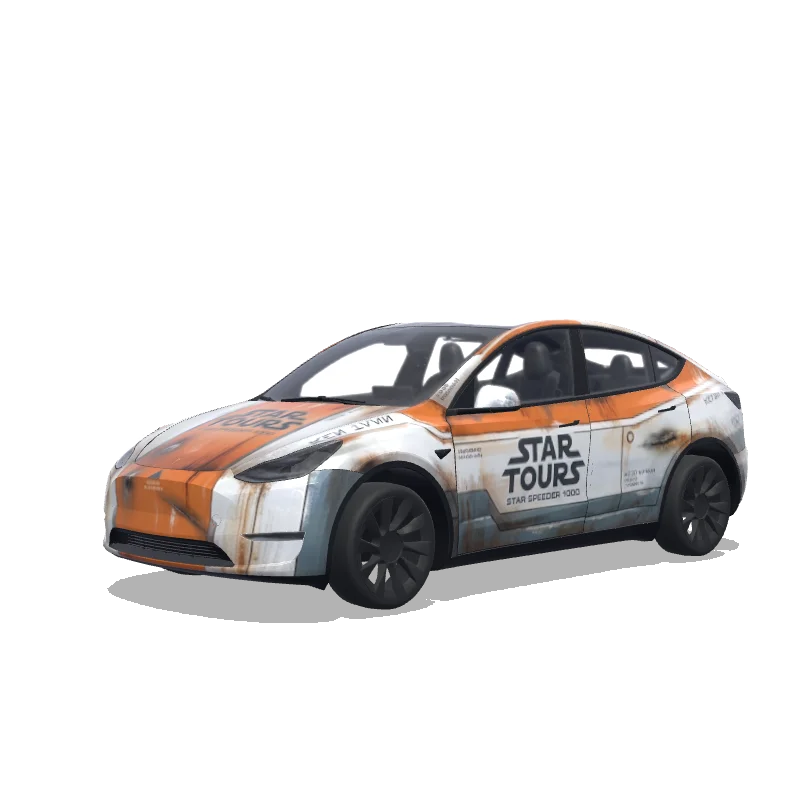 Tesla Model Y custom wrap design