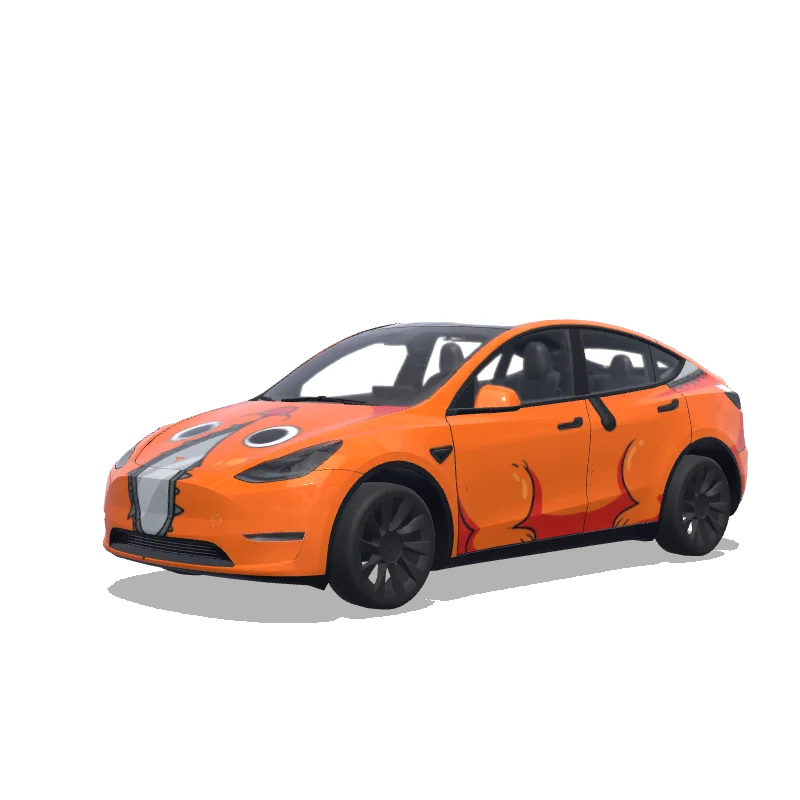 Tesla Model Y tilpasset wrap-design
