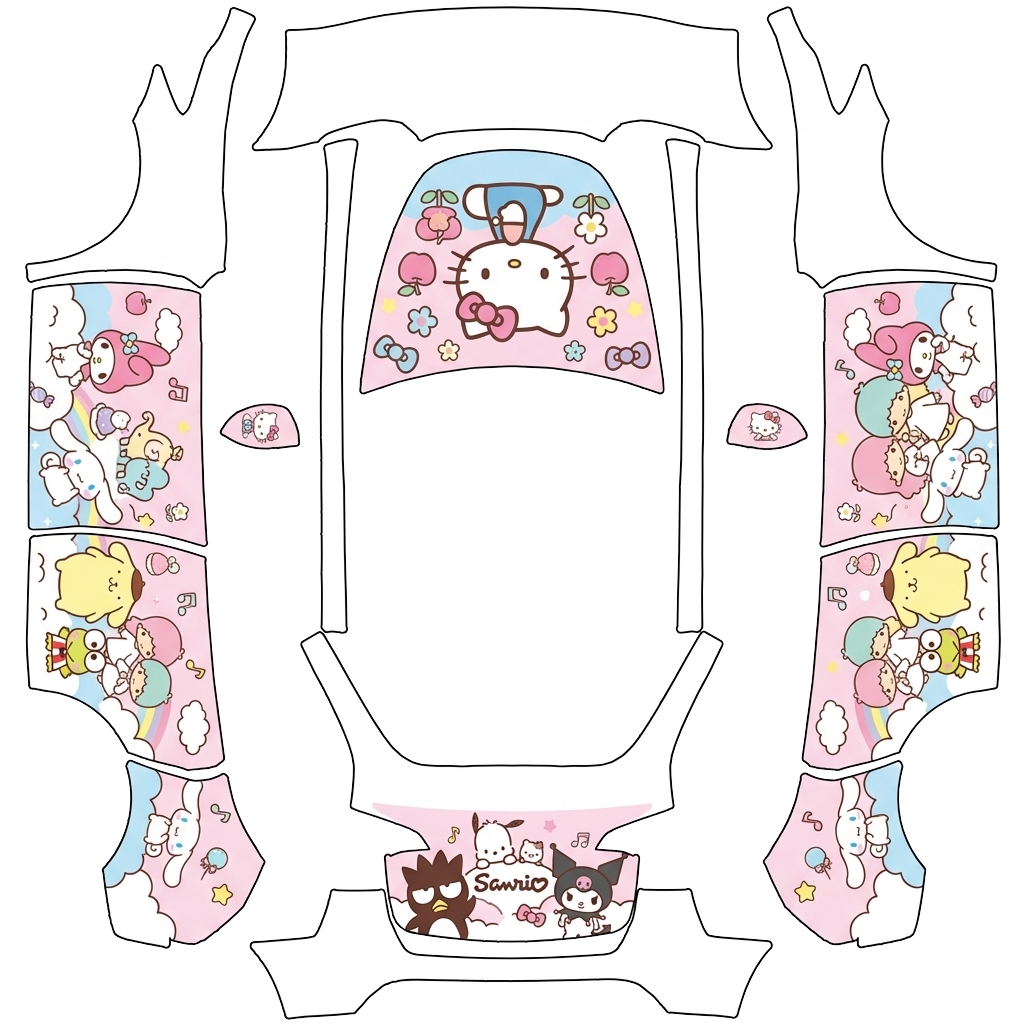 Model Y-folieringsdesign - flat wrap PNG for Model Y Paint Shop