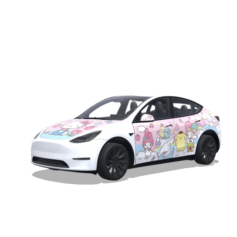 Tesla Model Y tilpasset wrap-design