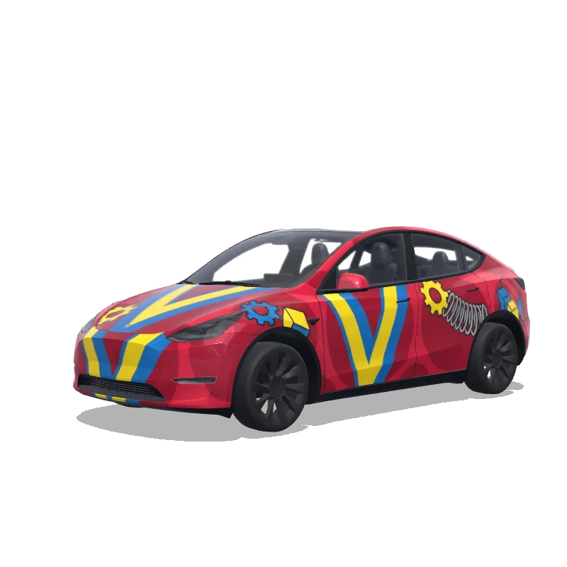 Tesla Model Y custom wrap design