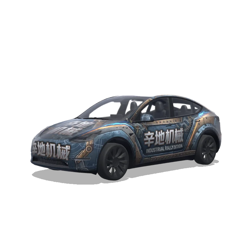 Tesla Model Y custom wrap design