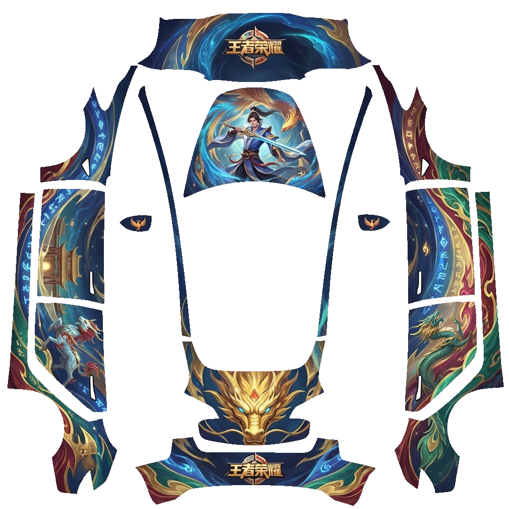 Model 3 Wrap Design - flat wrap PNG for Model 3 Paint Shop