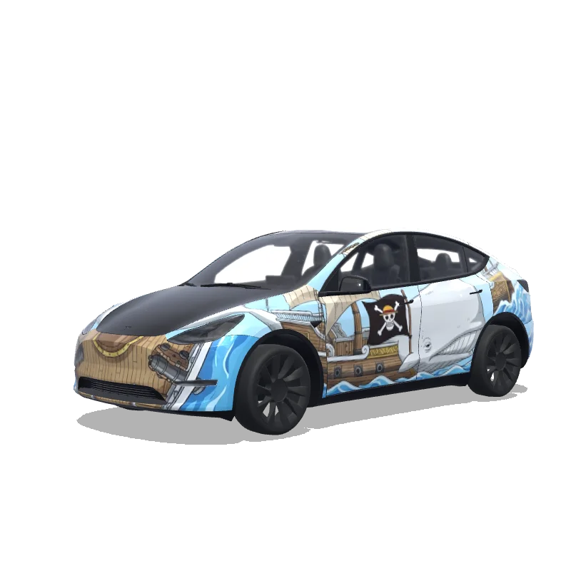 Tesla Model Y custom wrap design