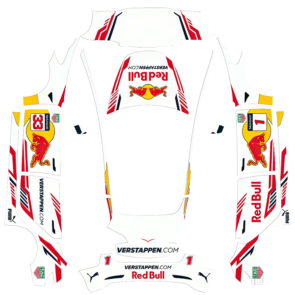 white Red Bull - flat wrap PNG for Model 3 Paint Shop