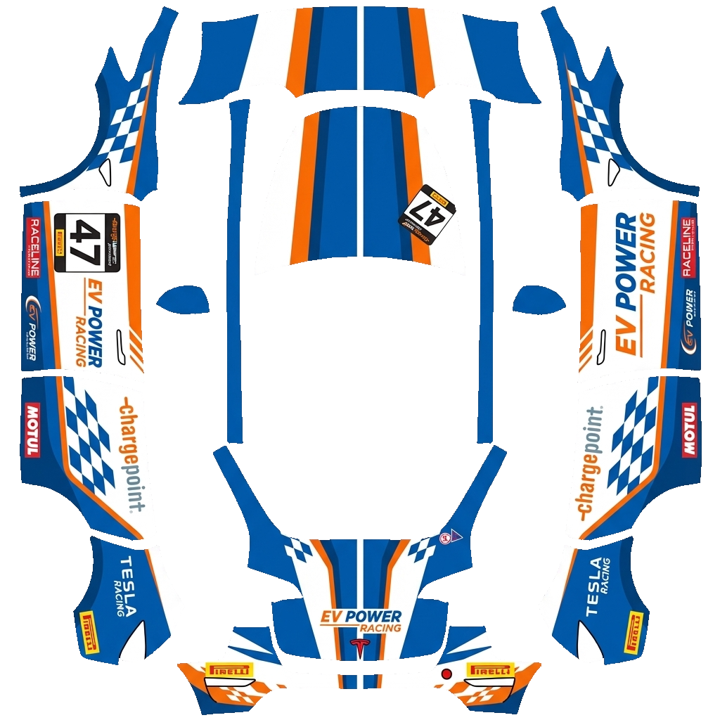 Model Y Wrap Design - flat wrap PNG for Model Y Paint Shop