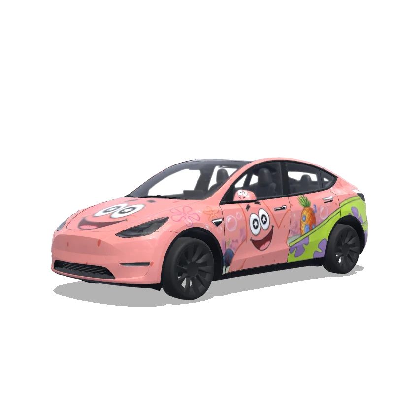 Tesla Model Y tilpasset wrap-design
