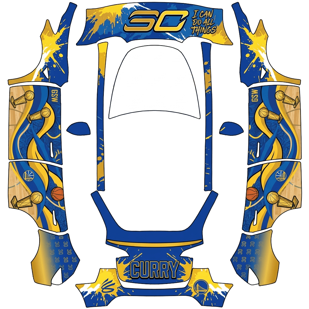 Model Y-folieringsdesign - flat wrap PNG for Model Y Paint Shop