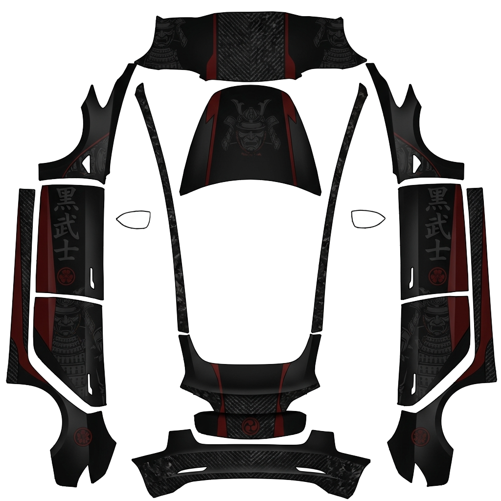 Model 3 Wrap Design - flat wrap PNG for Model 3 Paint Shop