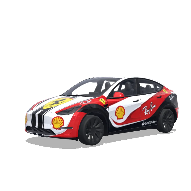 Tesla Model Y tilpasset wrap-design