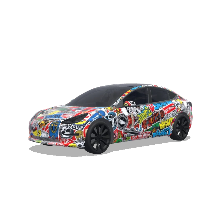 Tesla Model 3 custom wrap design