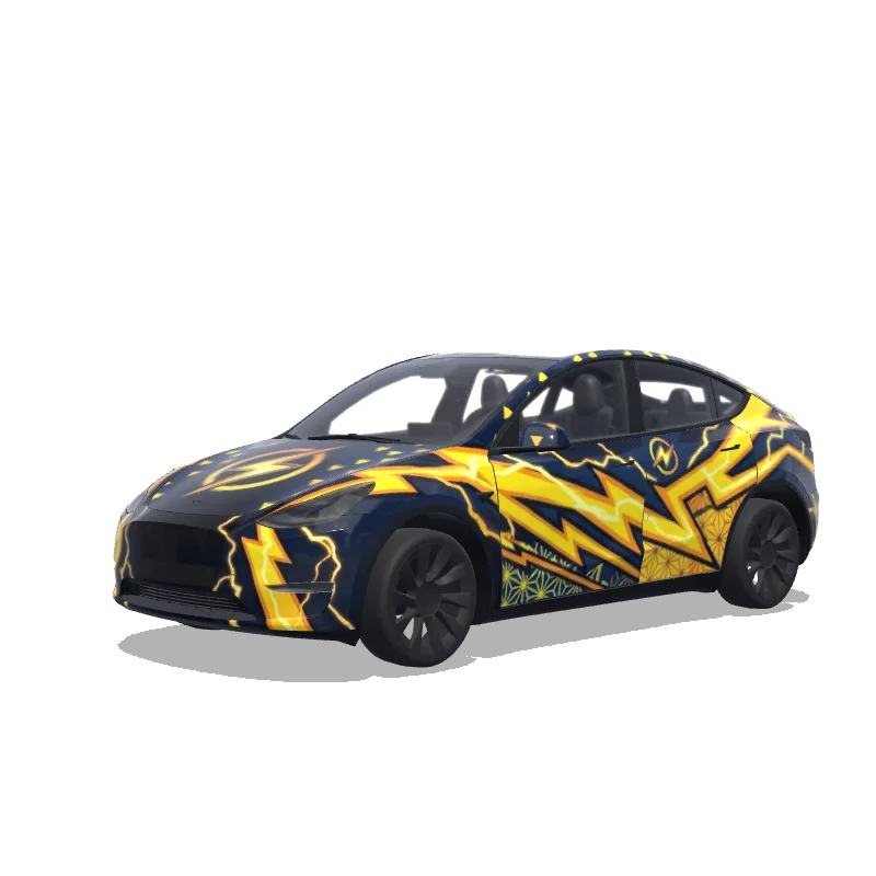 Design wrapping personalizzato Tesla Model Y