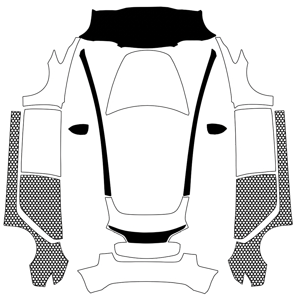 Model 3-folieringsdesign - flat wrap PNG for Model 3 Paint Shop