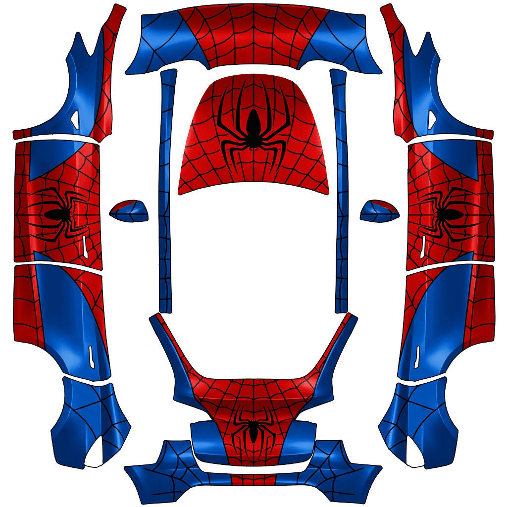 Diseño de vinilo para Model Y - flat wrap PNG for Model Y Paint Shop
