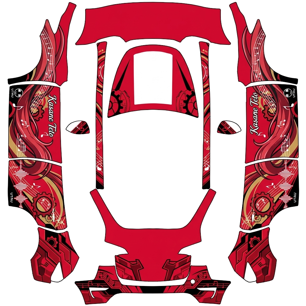 Model Y Wrap Design - flat wrap PNG for Model Y Paint Shop