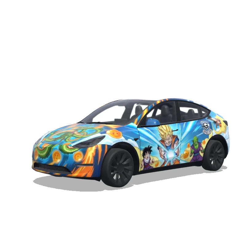 Tesla Model Y tilpasset wrap-design