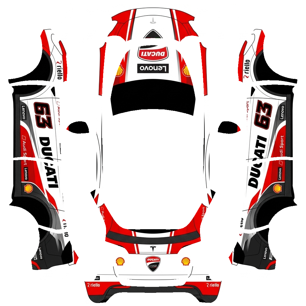 Model Y-folieringsdesign - flat wrap PNG for Model Y Paint Shop