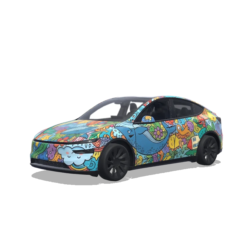 Tesla Model Y (2025+ Premium) custom wrap design